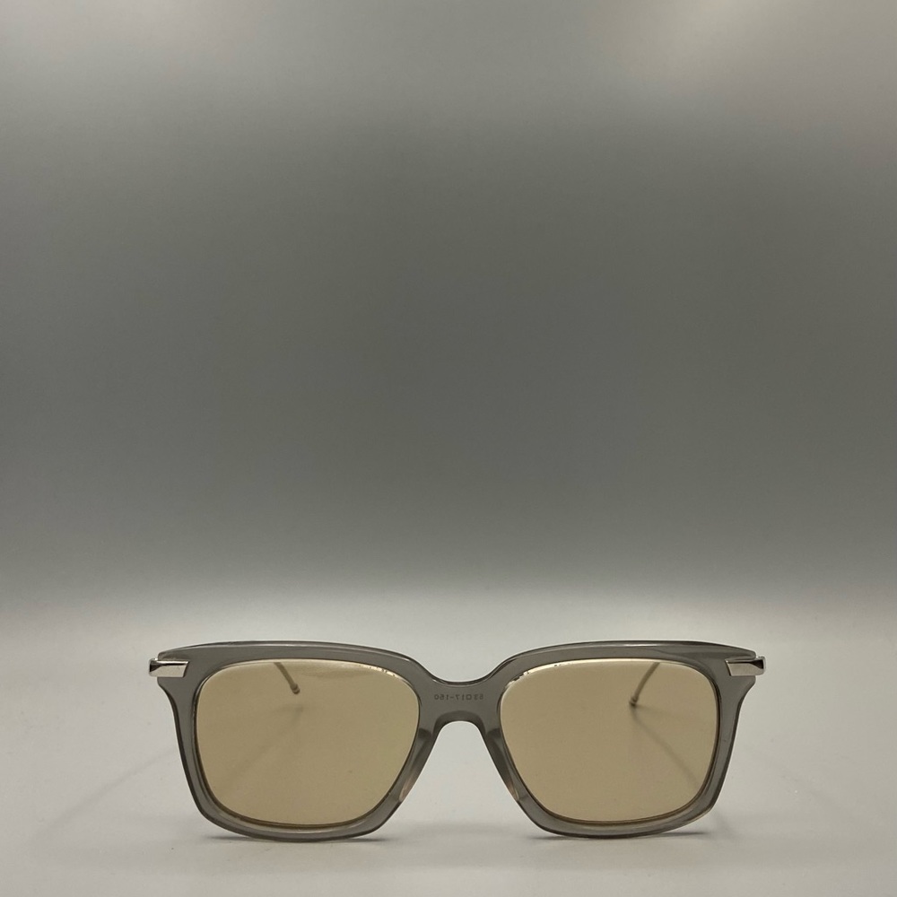 Thom Browne TB 701-F-GRY-SLV glasses w/ custom AR coated transtion brown lenses - Picture 7 of 8